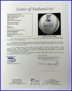 Yankees Aaron Judge Autographed White 2017 Home Run Derby Baseball JSA LOA