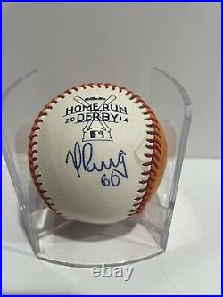 Yasiel Puig autographed 2014 Home-run Derby Logo Ball Dodgers