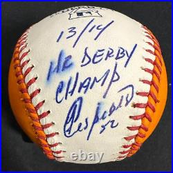 Yoenis Cespedes Autographed 2014 Home Run Derby Baseball With 13-14 HR Derby Champ