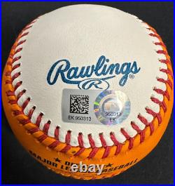 Yoenis Cespedes Autographed 2014 Home Run Derby Baseball With 13-14 HR Derby Champ